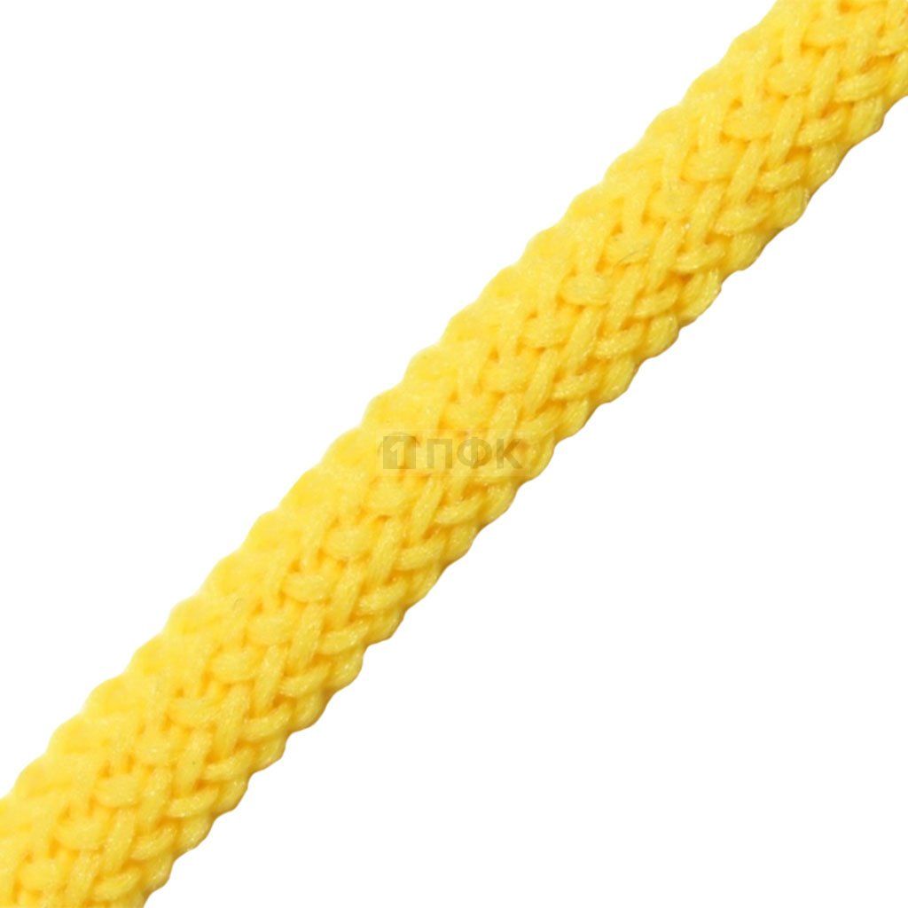 Шнур для одежды 8мм 100% П/Э цв желтый (уп 100м/1500м)
