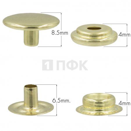 Кнопка для одежды 15мм №61 латунь цв золото (уп 720шт) STRONG
